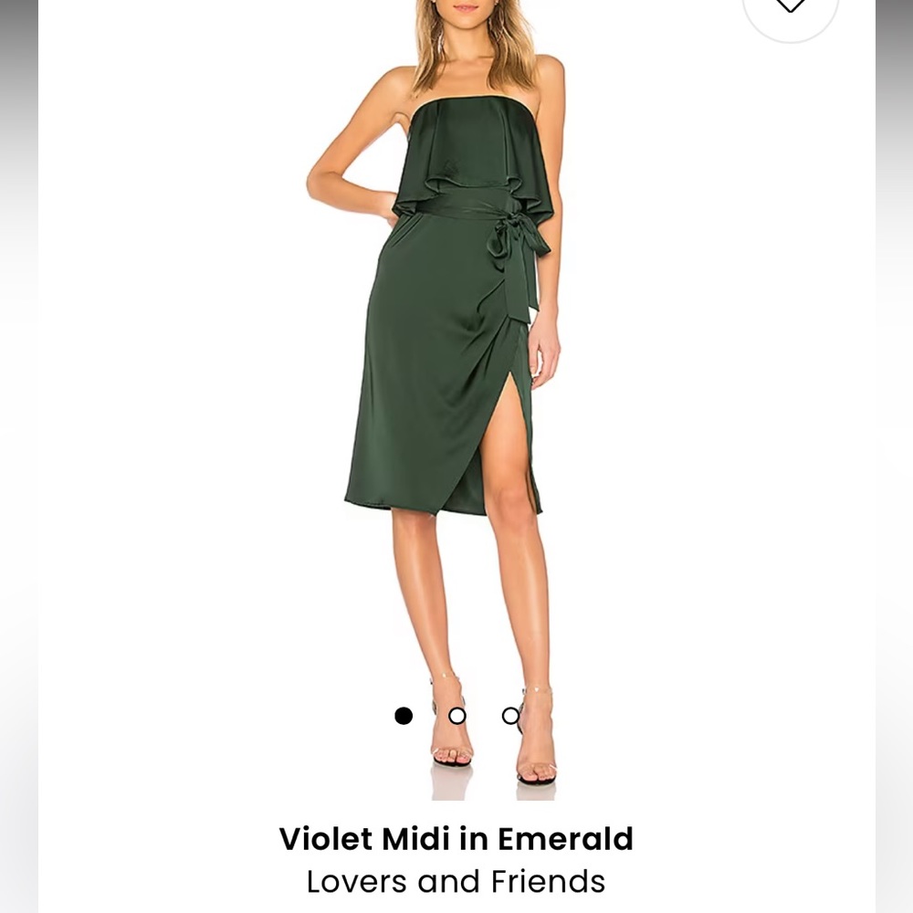 Lovers + Friends Midi Dress in Emerald